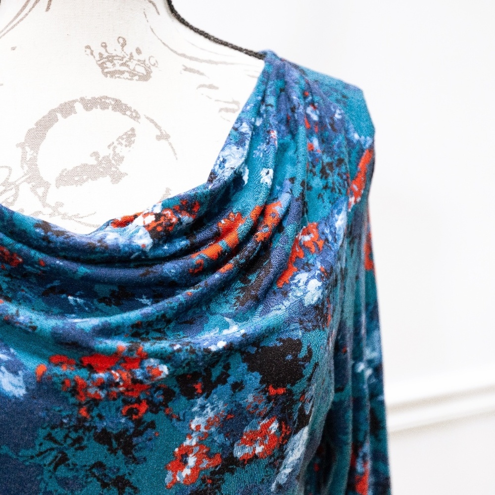 Adrianna Papell ⚫ cowl neck knit top, size L - Picture 3 of 8